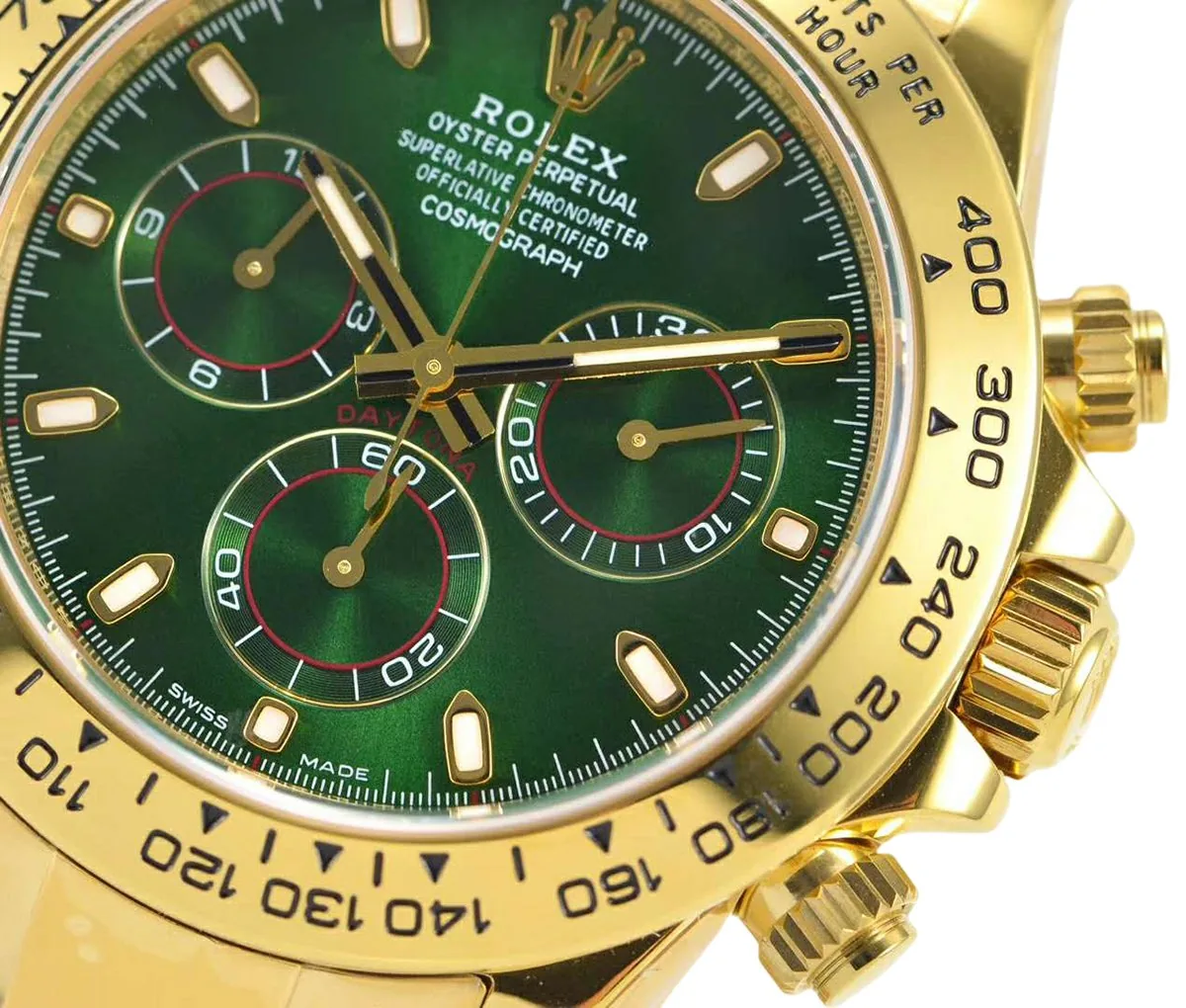 Daytona 116508 grünes Zifferblatt in Gelbgold – Bild 5