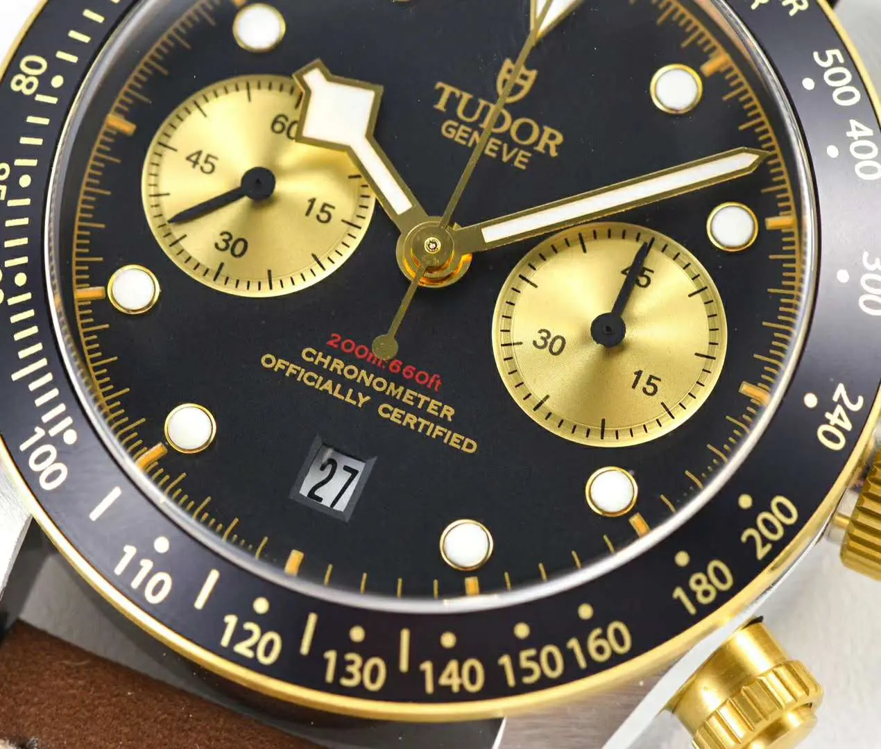 Black Bay Chrono S&G Ref: M79363N su cinturino in pelle - immagine 6