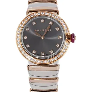 Lvcea Grey Dial in Rose Gold/Steel with Diamond Bezel