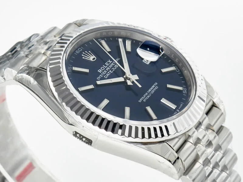 Datejust 36mm 126334 VSF esfera azul índices de bastón en oro blanco - Imagen 4