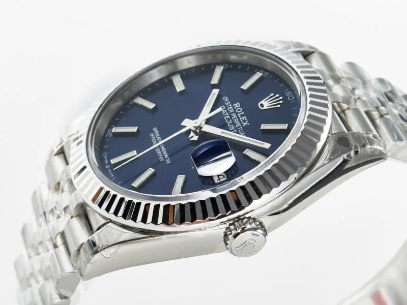 Datejust 36mm 126334 VSF esfera azul índices de bastón en oro blanco - Imagen 9