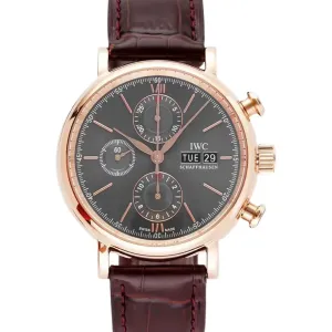 Portofino Chronograph IW391021 Grey Dial in Rose Gold
