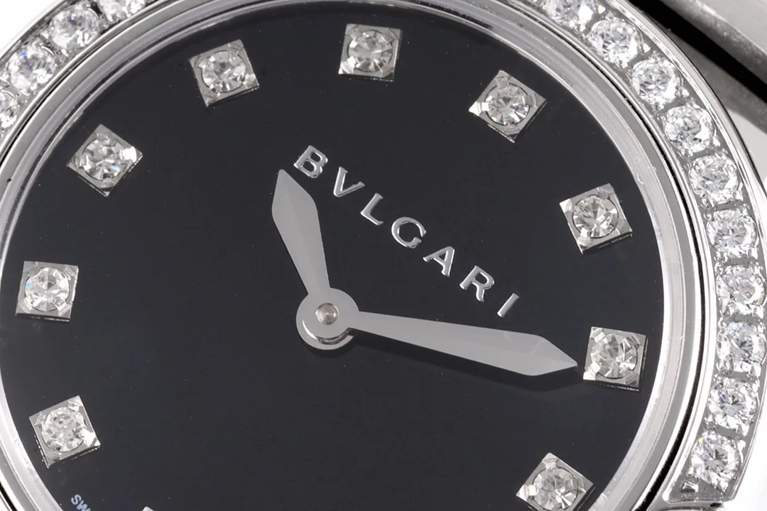 Lvcea schwarzes Zifferblatt in Stahl mit Diamantlünette – Bild 4