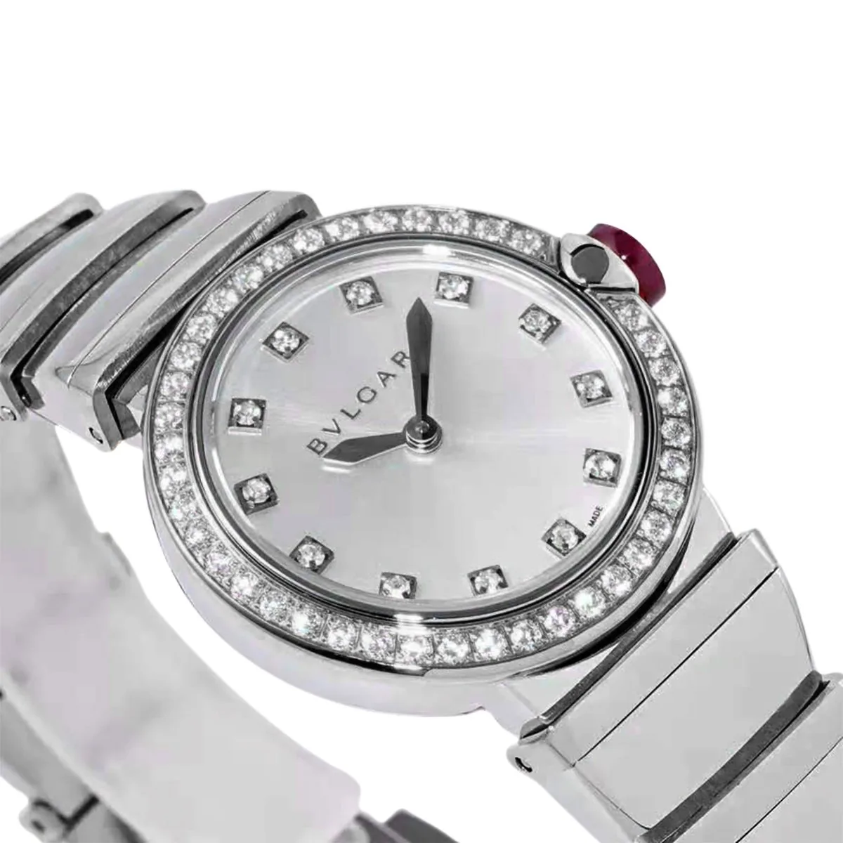 Lvcea Silver Dial in Steel with Diamond Bezel - Image 2