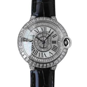 Ballon Bleu de Cartier 42mm quadrante bianco con diamanti in oro rosa
