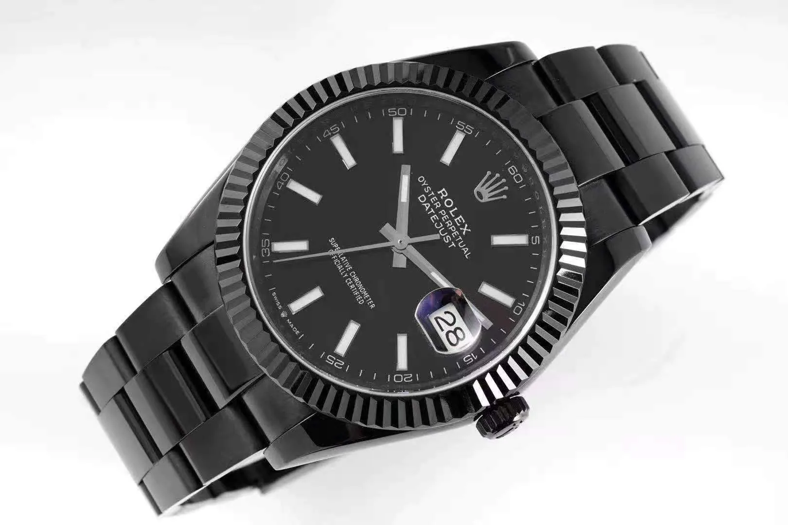 Datejust 41 esfera negra con índices de bastón en PVD negro - Imagen 2