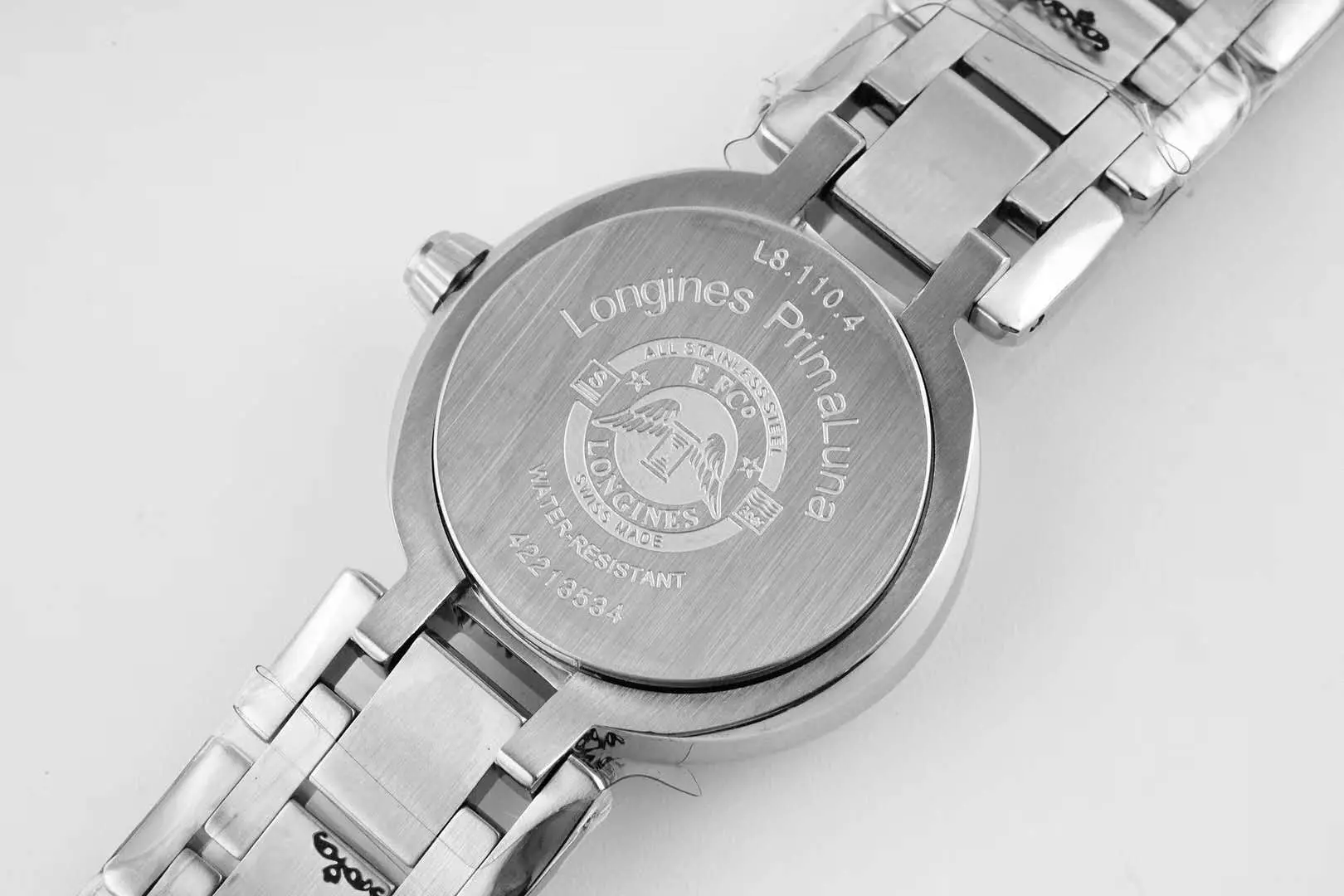 Primaluna White Dial with Roman Markers and Diamond Bezel - Image 7