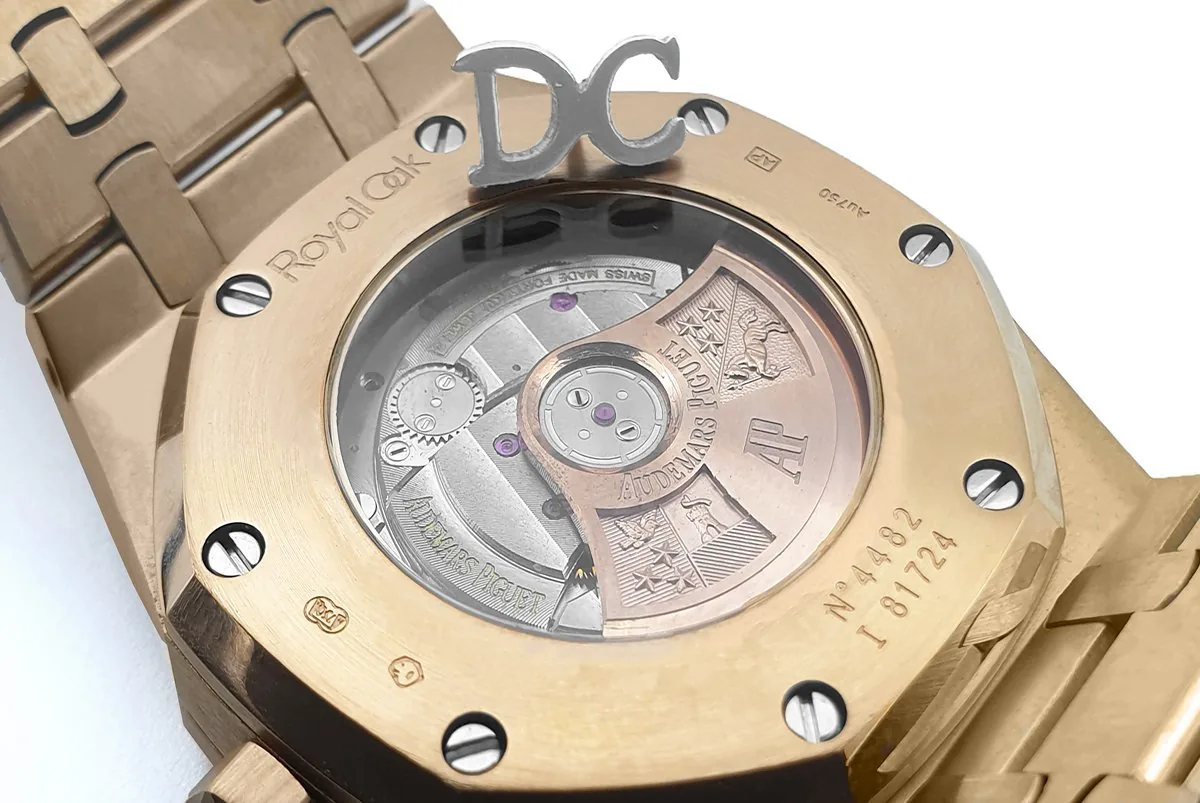 Royal Oak 41mm 15402OR entièrement pavée de diamants en or rose sur bracelet – Image 8