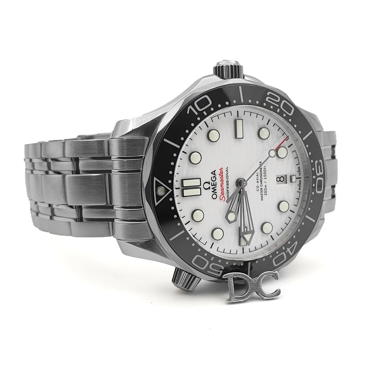Seamaster Diver 300M Omega Co-Axial Master Chronometer 42mm esfera blanca con bisel negro - Imagen 3