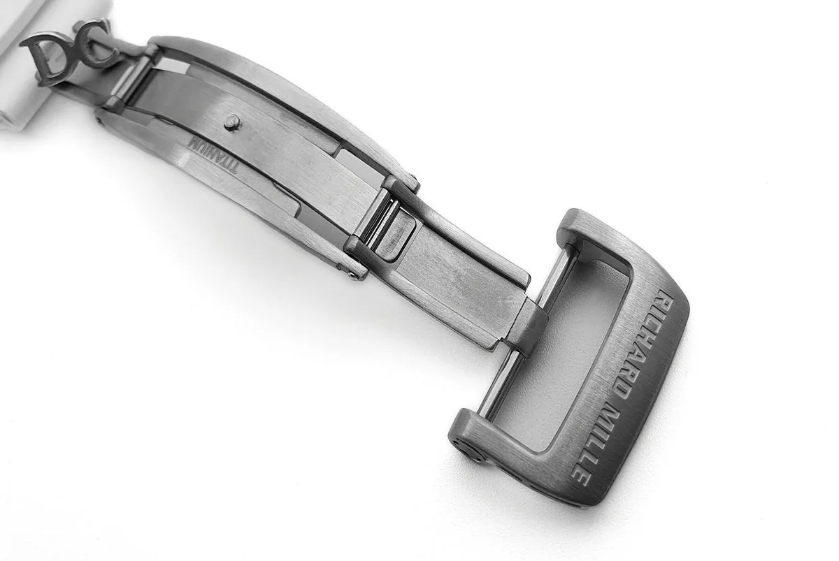 RM 011 Saint Tropez Polo Club céramique ATZ blanche et titane sur bracelet en caoutchouc blanc – Image 6