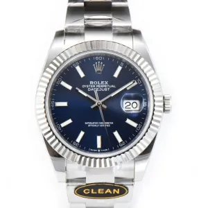 Datejust 36mm CF 126334 Blue Dial Stick Markers on Oyster Bracelet