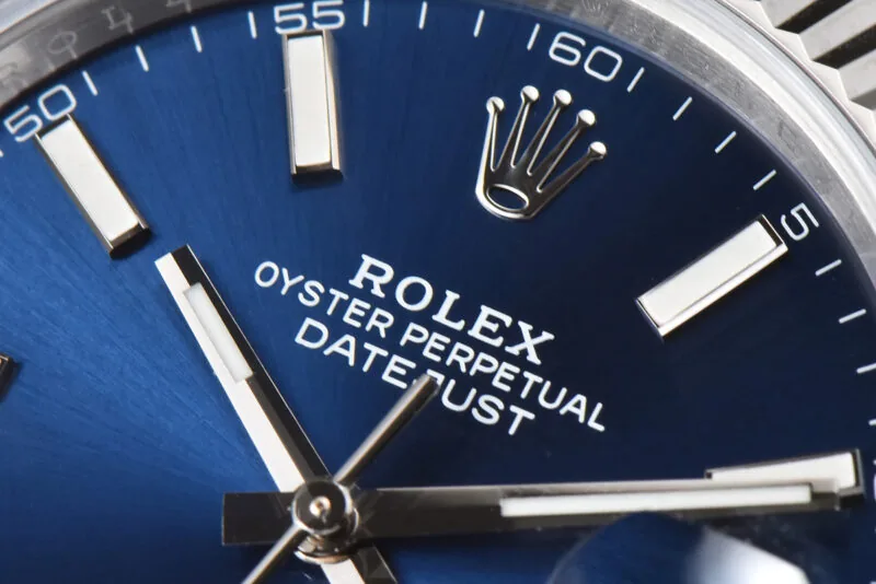Datejust 36mm CF 126334 quadrante blu indici a bastone su bracciale Oyster - immagine 7