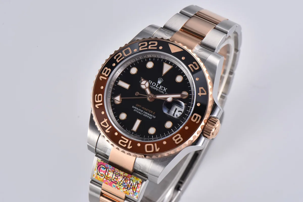 GMT Master II 126715 CHNR Clean Factory “Rootbeer” in oro rosa e acciaio - immagine 3