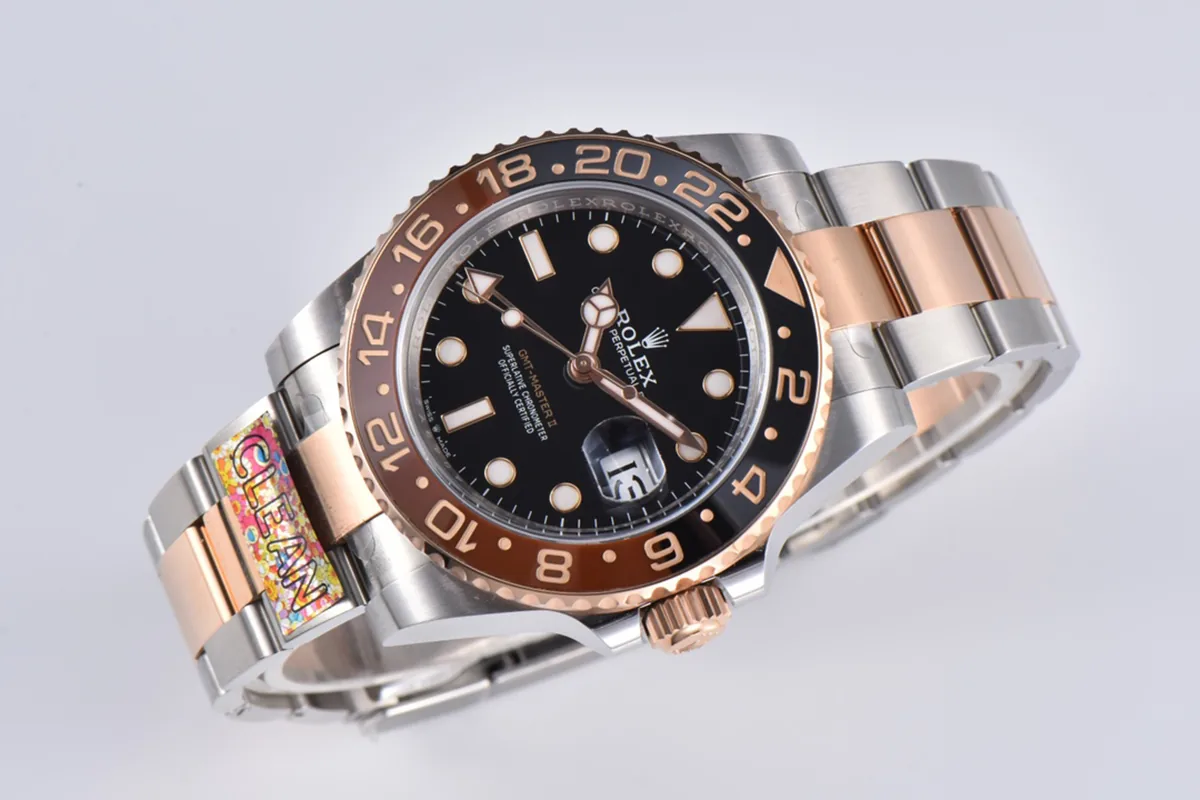 GMT Master II 126715 CHNR Clean Factory “Rootbeer” in oro rosa e acciaio - immagine 7