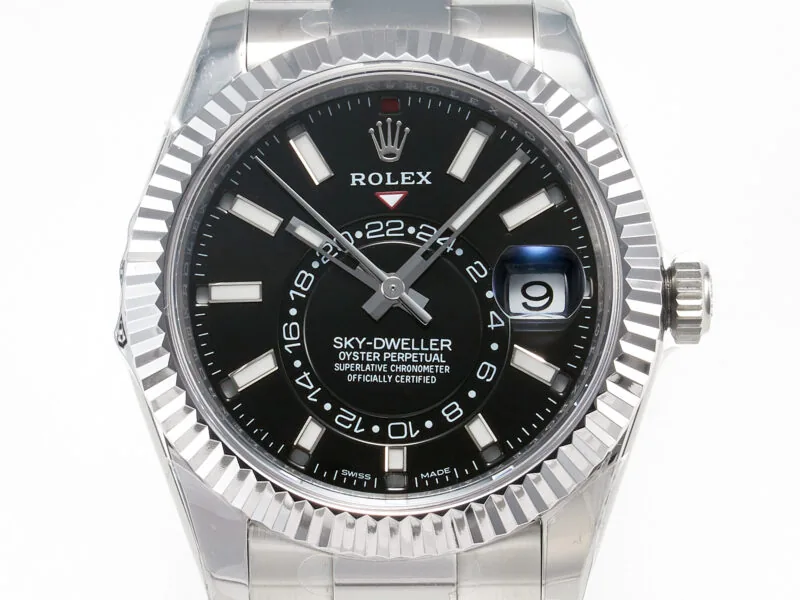 Sky-Dweller 326934 904L SS ZF 1:1 Best Edition cadran noir sur bracelet SS A2824 – Image 3