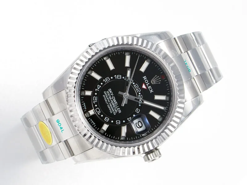 Sky-Dweller 326934 904L SS ZF 1:1 Best Edition cadran noir sur bracelet SS A2824 – Image 5