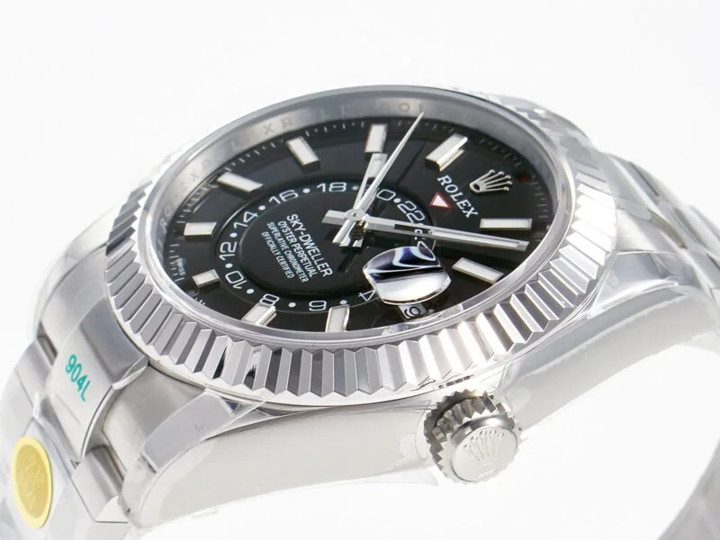 Sky-Dweller 326934 904L SS ZF 1:1 Best Edition cadran noir sur bracelet SS A2824 – Image 14