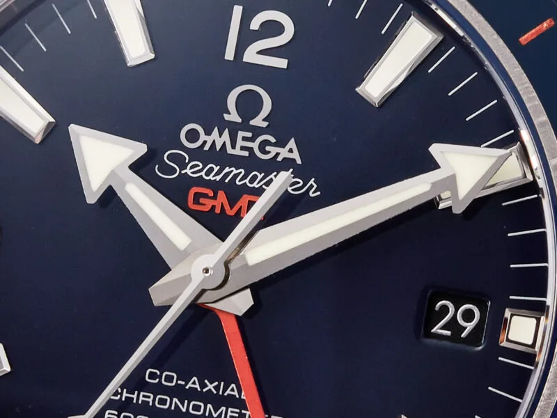 Planet Ocean 600M Co-Axial GMT 43.5mm VSF 1:1 Best Edition esfera azul bisel de cerámica azul con brazalete SS A8605 Super Clone - Imagen 7