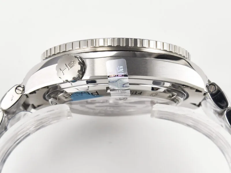 Planet Ocean 600M Co-Axial GMT 43.5mm VSF 1:1 Best Edition esfera azul bisel de cerámica azul con brazalete SS A8605 Super Clone - Imagen 13