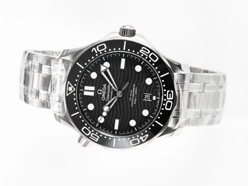Seamaster Diver 300M VSF 1:1 Best Edition schwarze Keramik schwarzes Zifferblatt am SS-Armband A8800 V2 – Bild 7