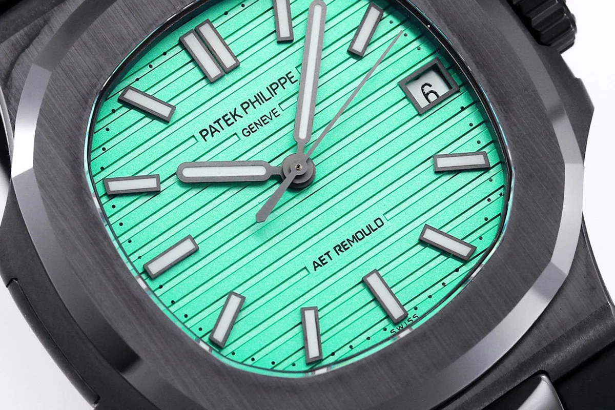 AET Nautilus 5711 Biscay Green Dial Black Ceramic