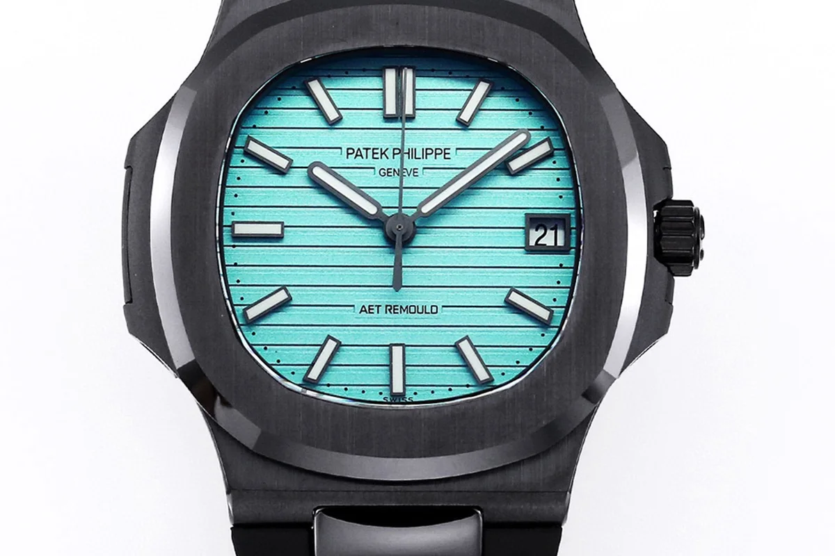 AET Nautilus 5711 Roselend Blue Dial Black Ceramic