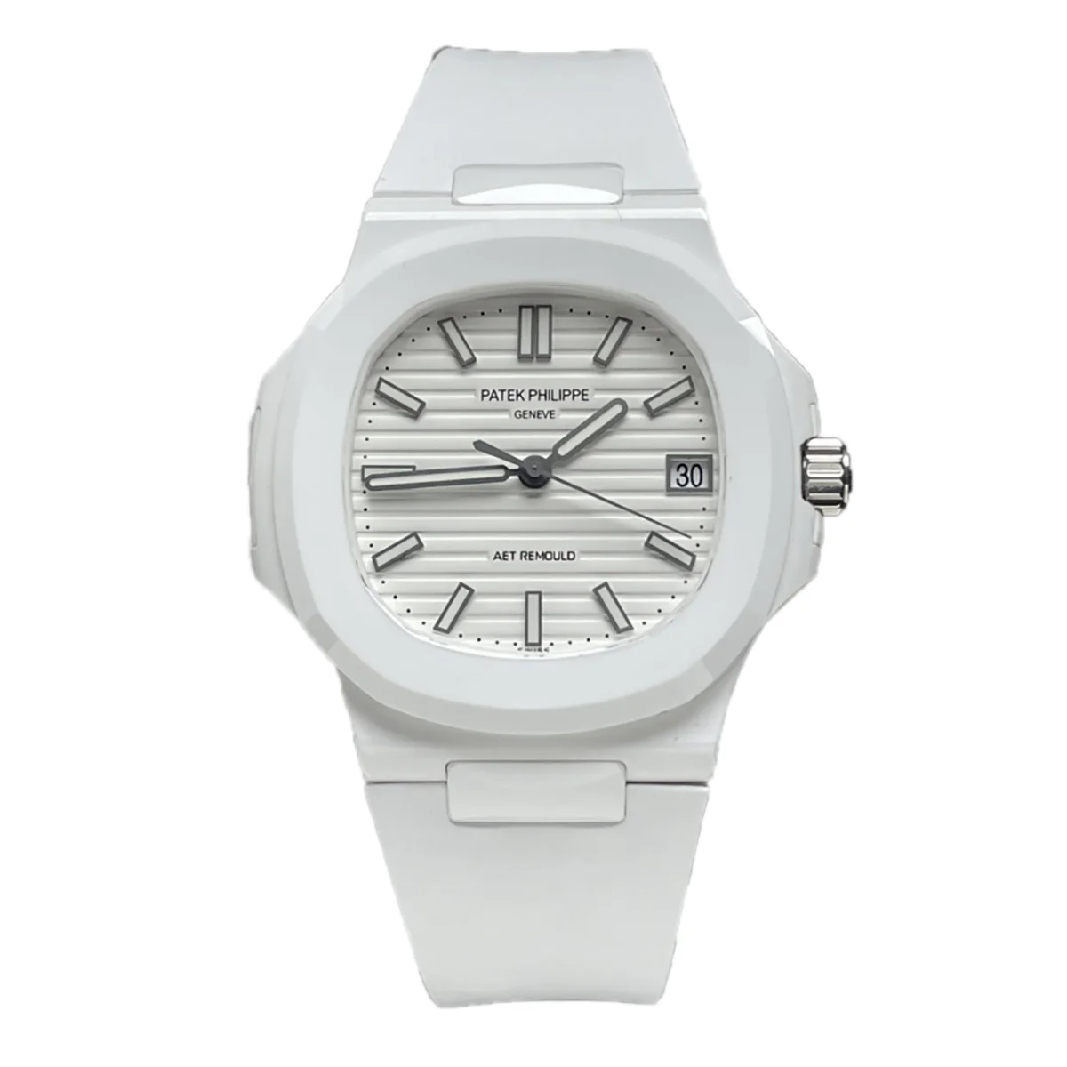 AET Nautilus 5711 White Dial White Ceramic