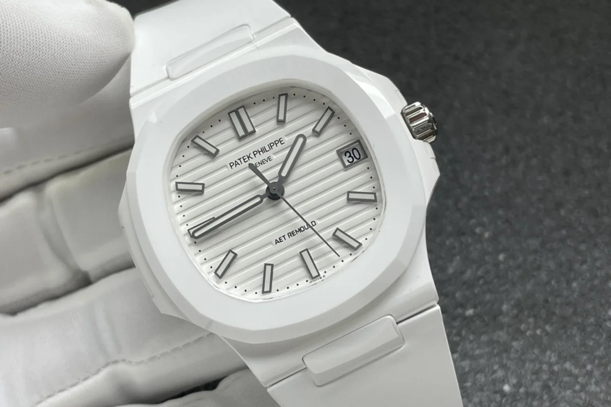 AET Nautilus 5711 White Dial White Ceramic