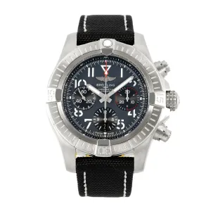 Avenger B01 Chronograph 45 Black Dial in Steel
