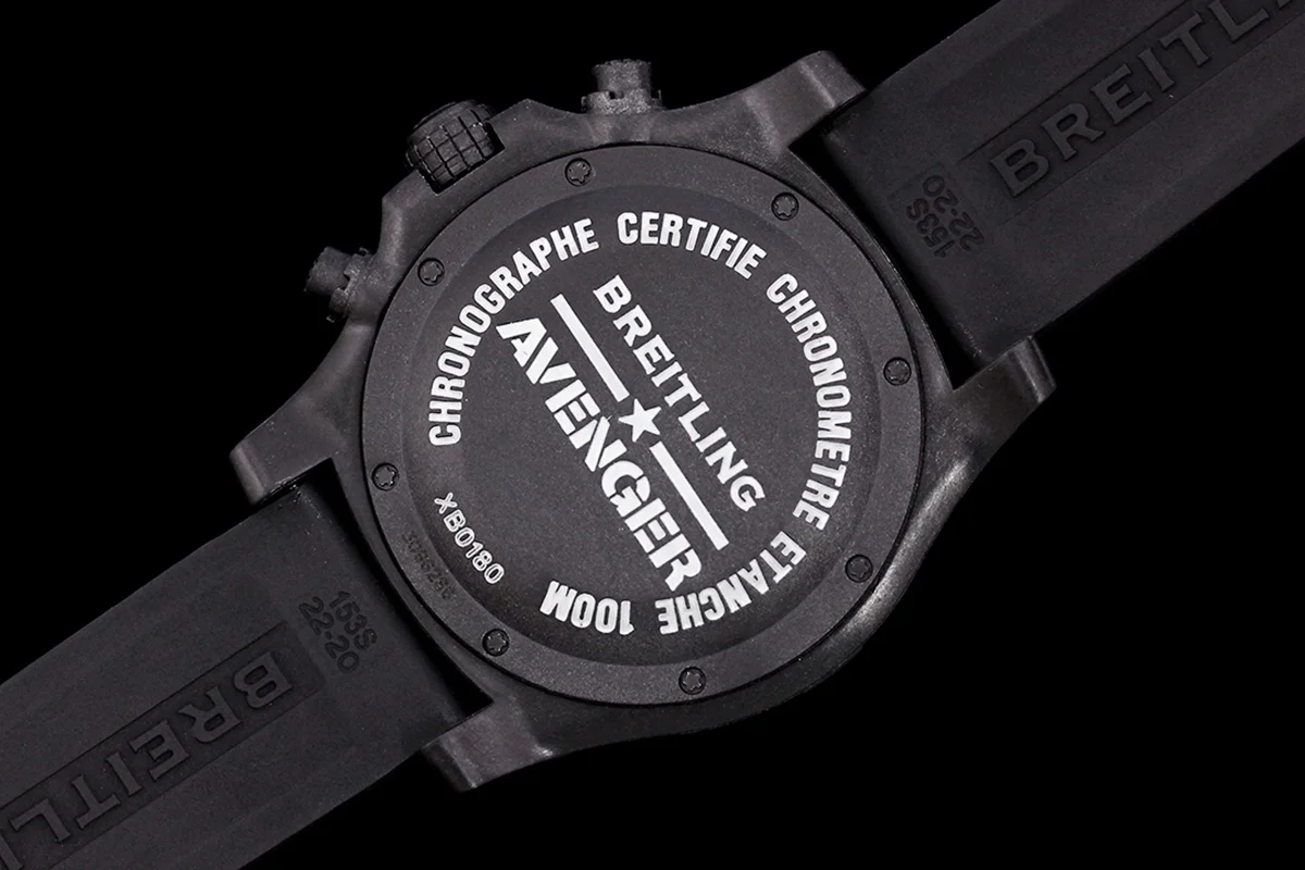 Avenger Hurricane Black Dial on Black Rubber Strap