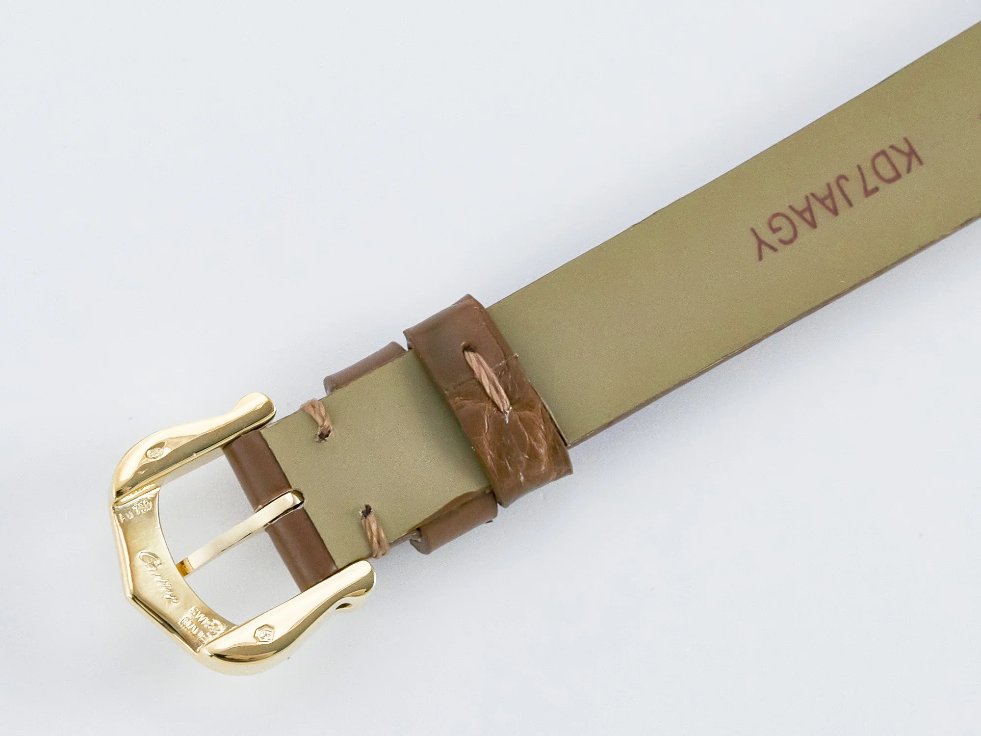 Baignoire De Cartier YG DRF 1:1 Best Edition Silver Dial on Brown Leather Strap Swiss Quartz