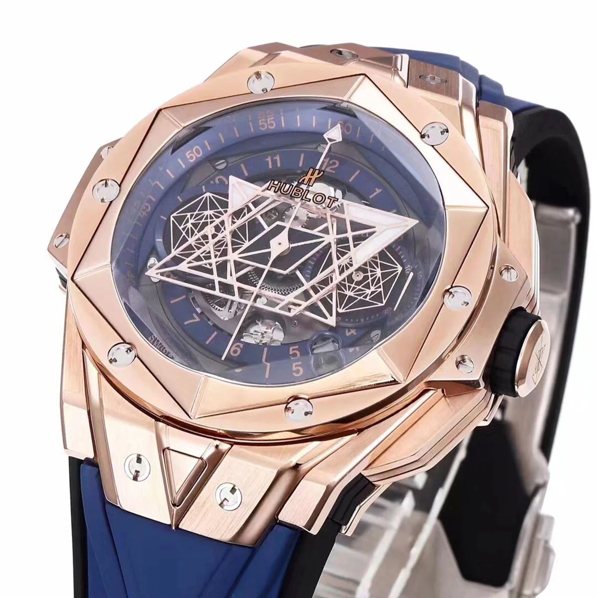 Big Bang Sang Bleu II Blue Dial in Rose Gold