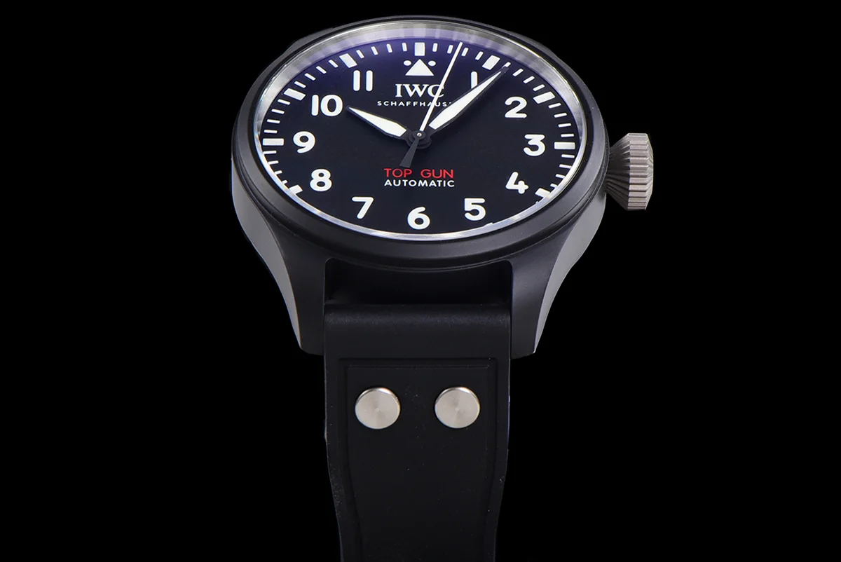 Big Pilot’s Watch Automatic Top Gun IW326906 on Black Leather Strap
