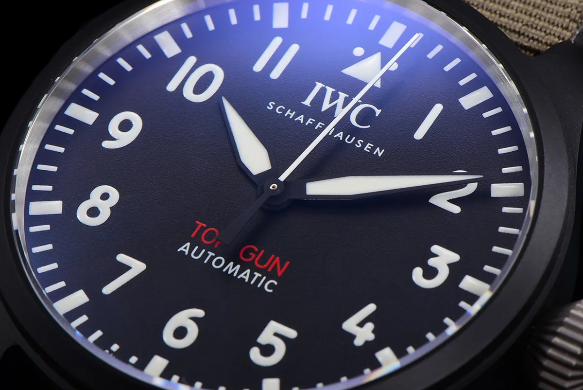 Big Pilot’s Watch Automatic Top Gun IW326906 on Green Nylon Strap