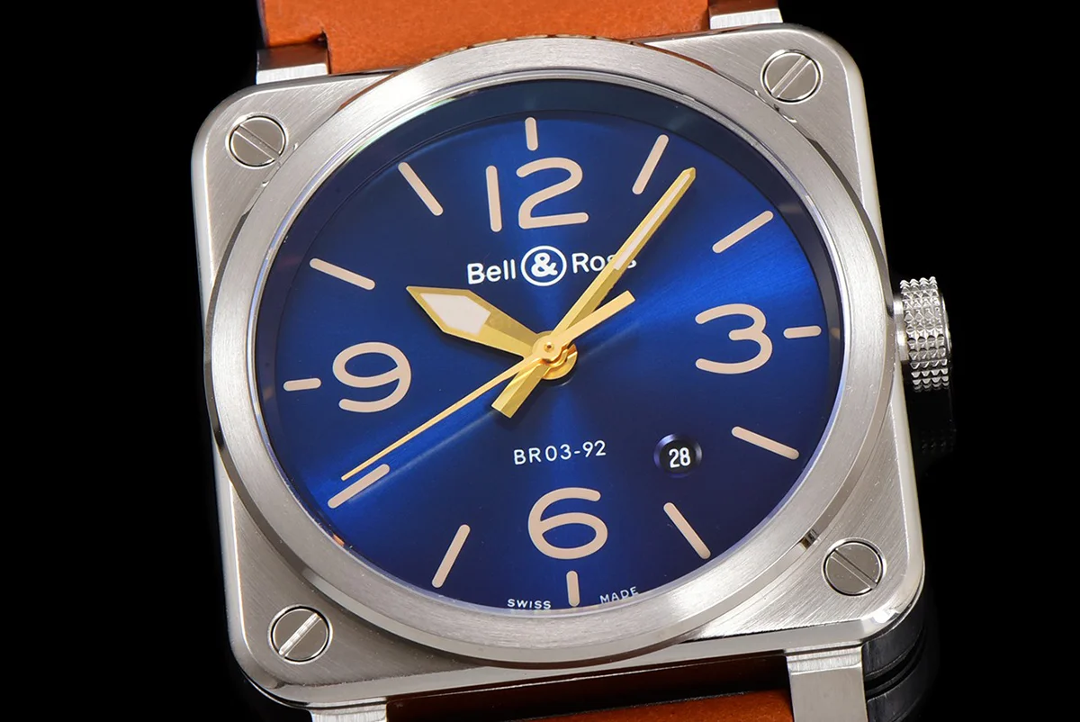 BR 03-92 Blue Sunburst Dial