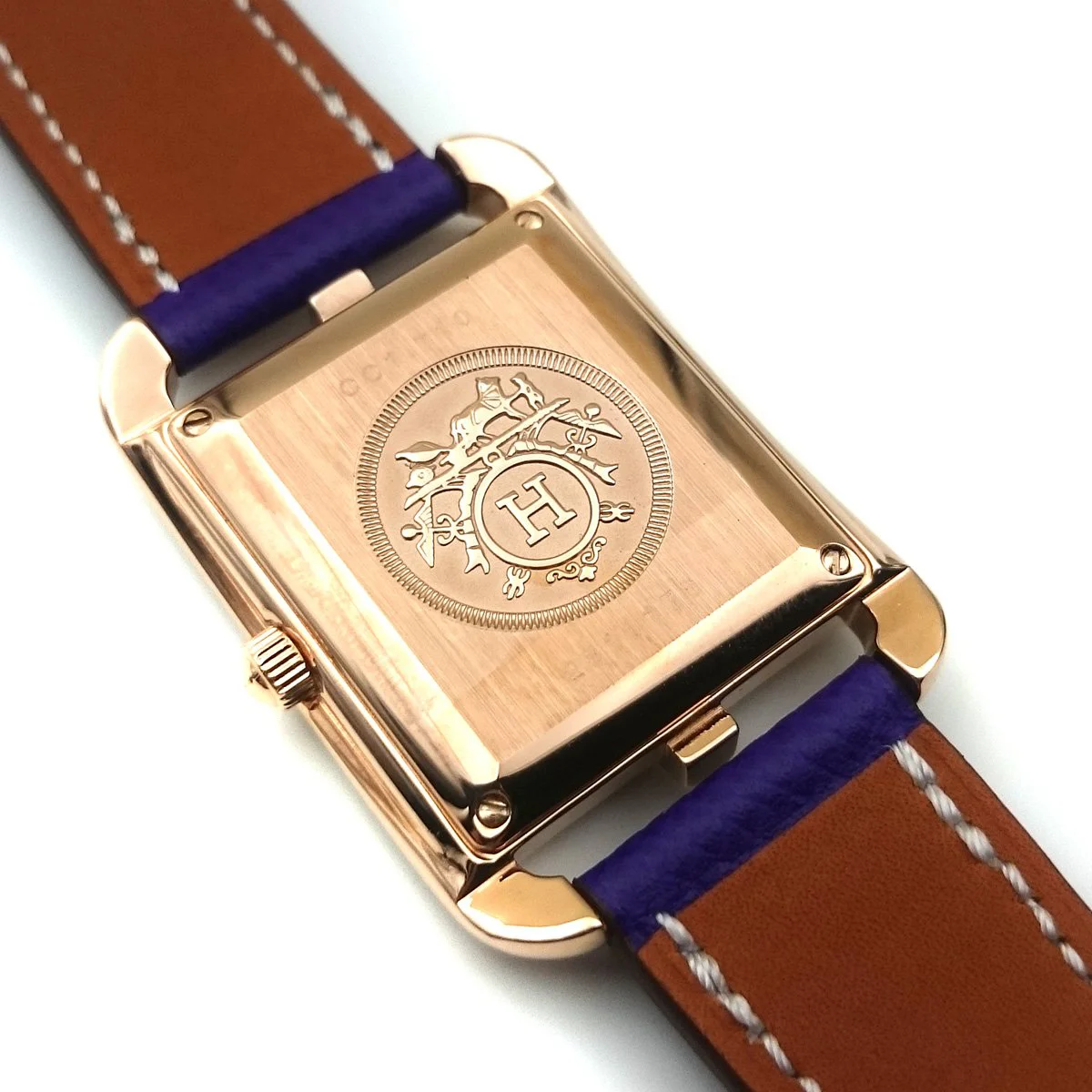 Cape Cod GM Quartz Rose Gold with Diamond Bezel on Purple Epsom Leather Strap