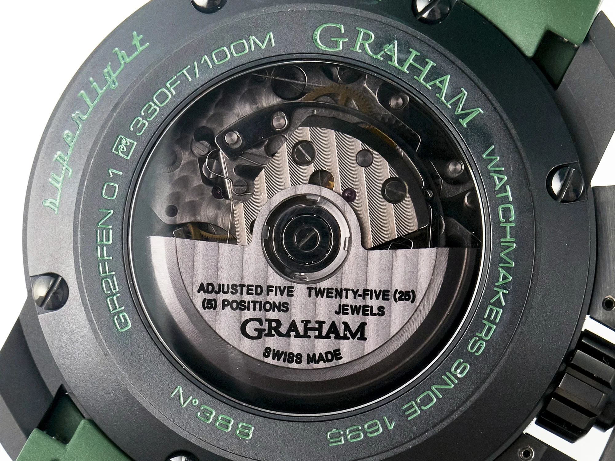 Chronofighter Superlight JKF 1:1 Best Edition on Green Rubber Strap A7750