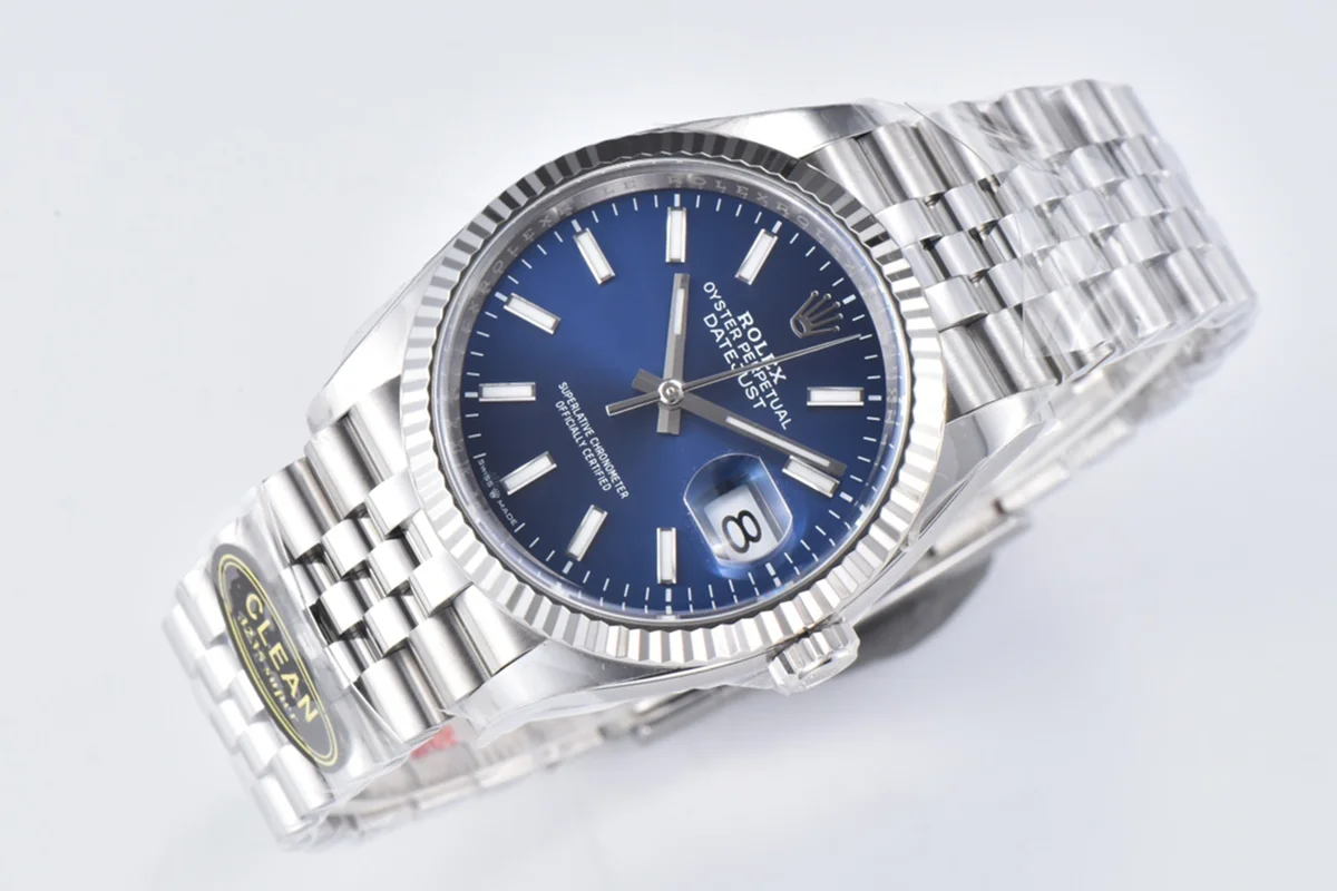 Datejust 36 126334 Bright Blue Dial Stick on Jubilee Bracelet