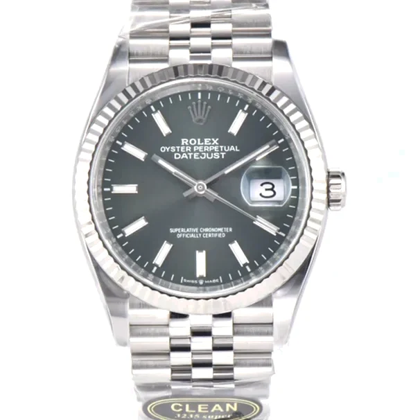 Datejust 36 126334 Mint Green Dial Stick on Jubilee Bracelet