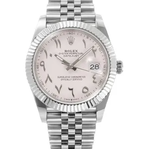 Datejust 41 126300 Pink Dial with Arabic Numerals in Steel