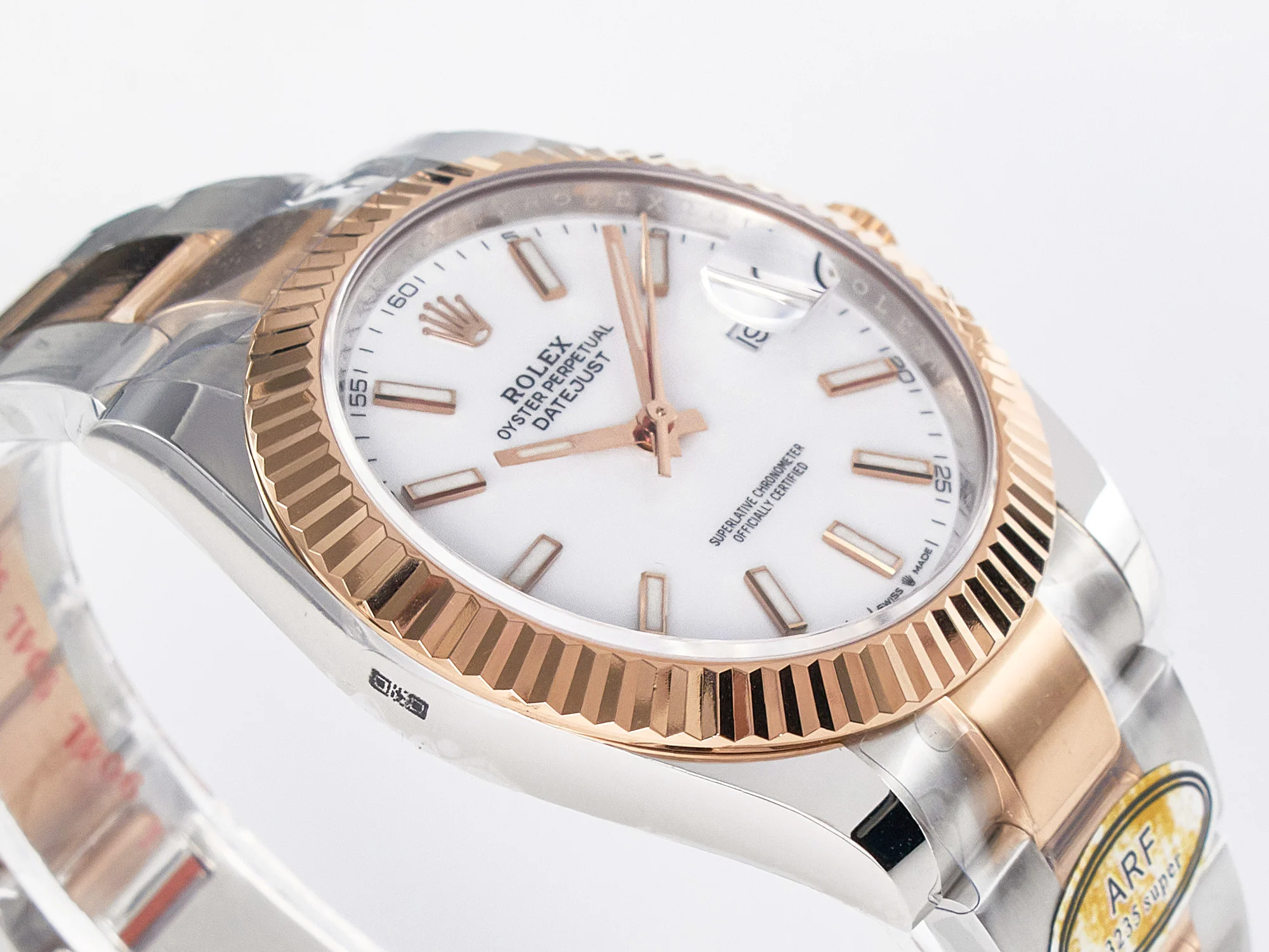 DateJust 41 126331 ARF 1:1 Best Edition 904L Steel White Dial on SS/RG Oyster Bracelet SH3235(Gain Weight)