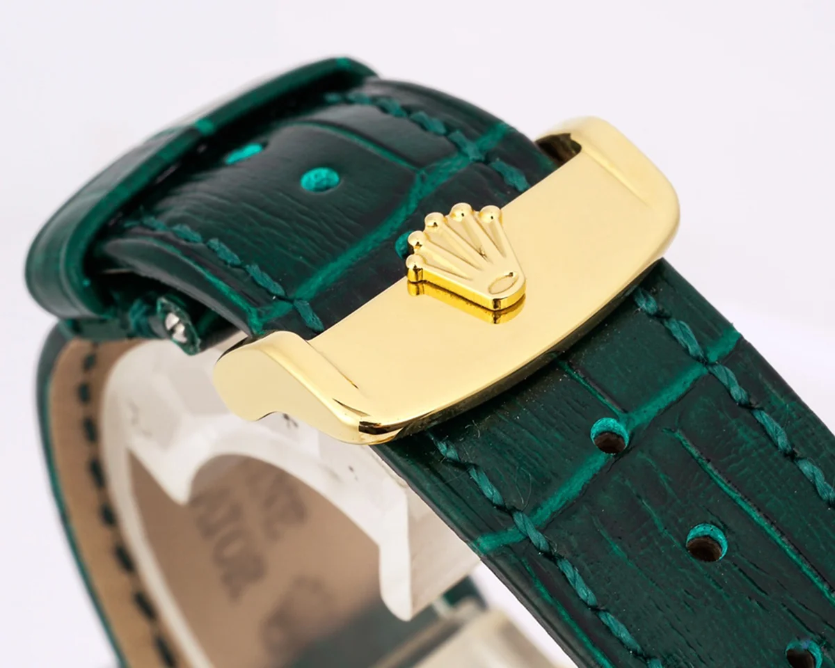 Day-Date 36 Green Dial in Yellow Gold on Leather Strap