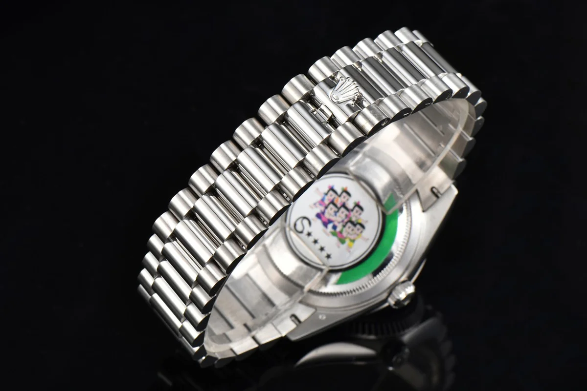 Daydate 36 128236 Pink Opal Dial with Roman Marker in Platinum