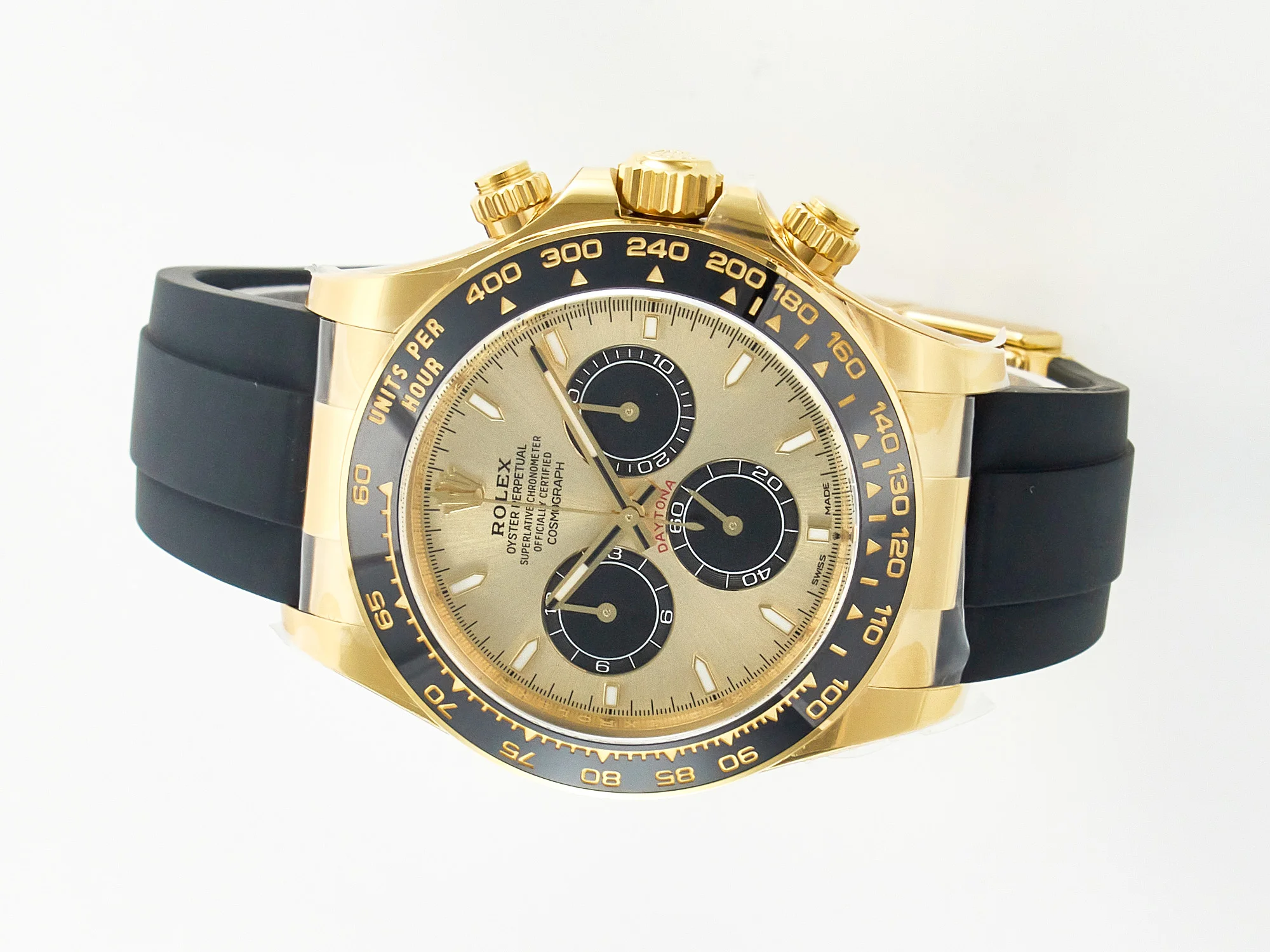 Daytona 126518 Clean YG 1:1 Best Edition YG Dial on Oysterflex Rubber Strap SH4131