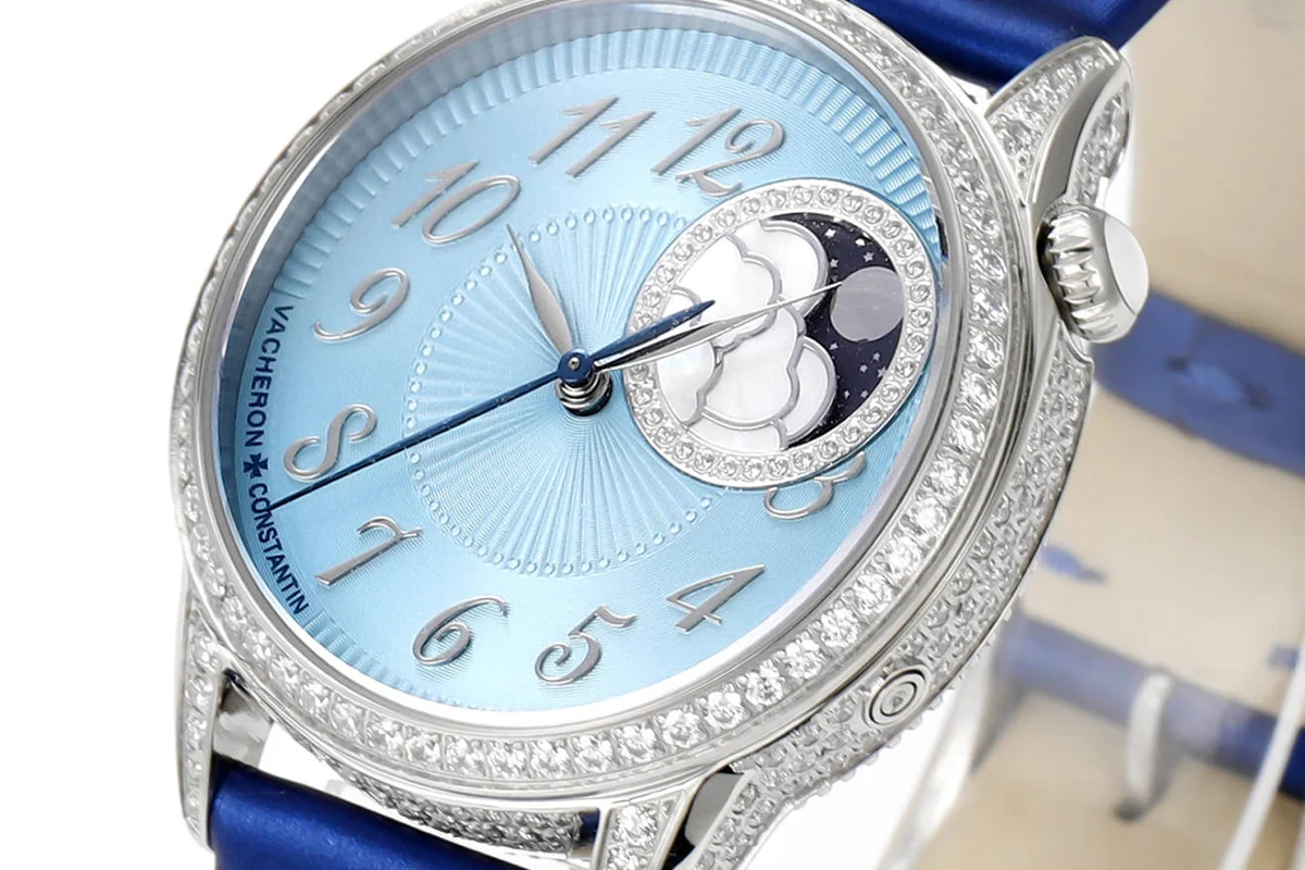 Egerie Moonphase Muse Blue Dial in Steel