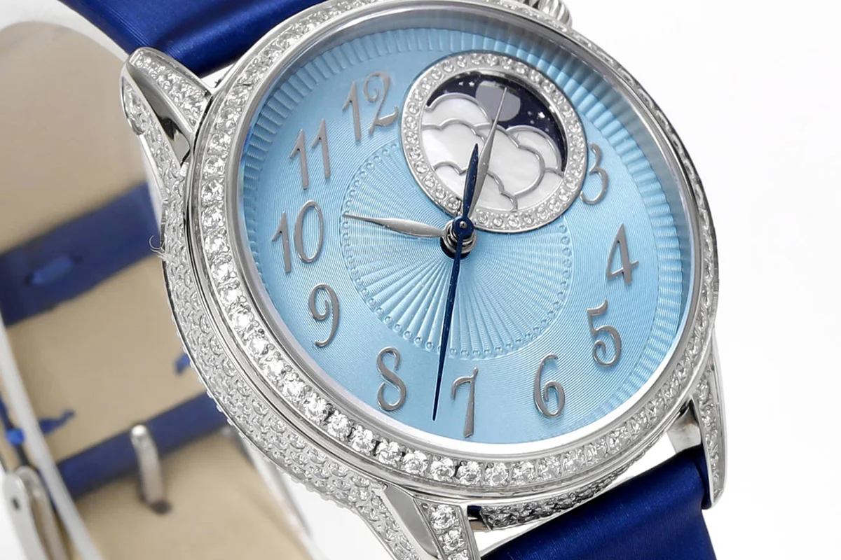 Egerie Moonphase Muse Blue Dial in Steel