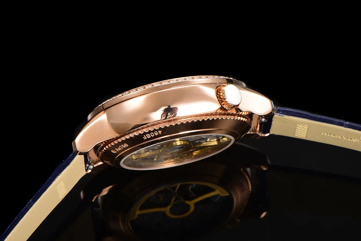 Egerie Moonphase Muse White Dial in Pink Gold
