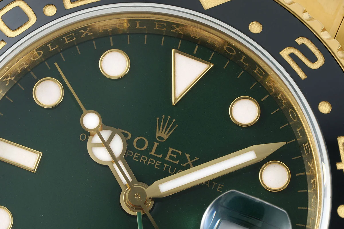 GMT Master II 116718LN Green Dial in Yellow Gold