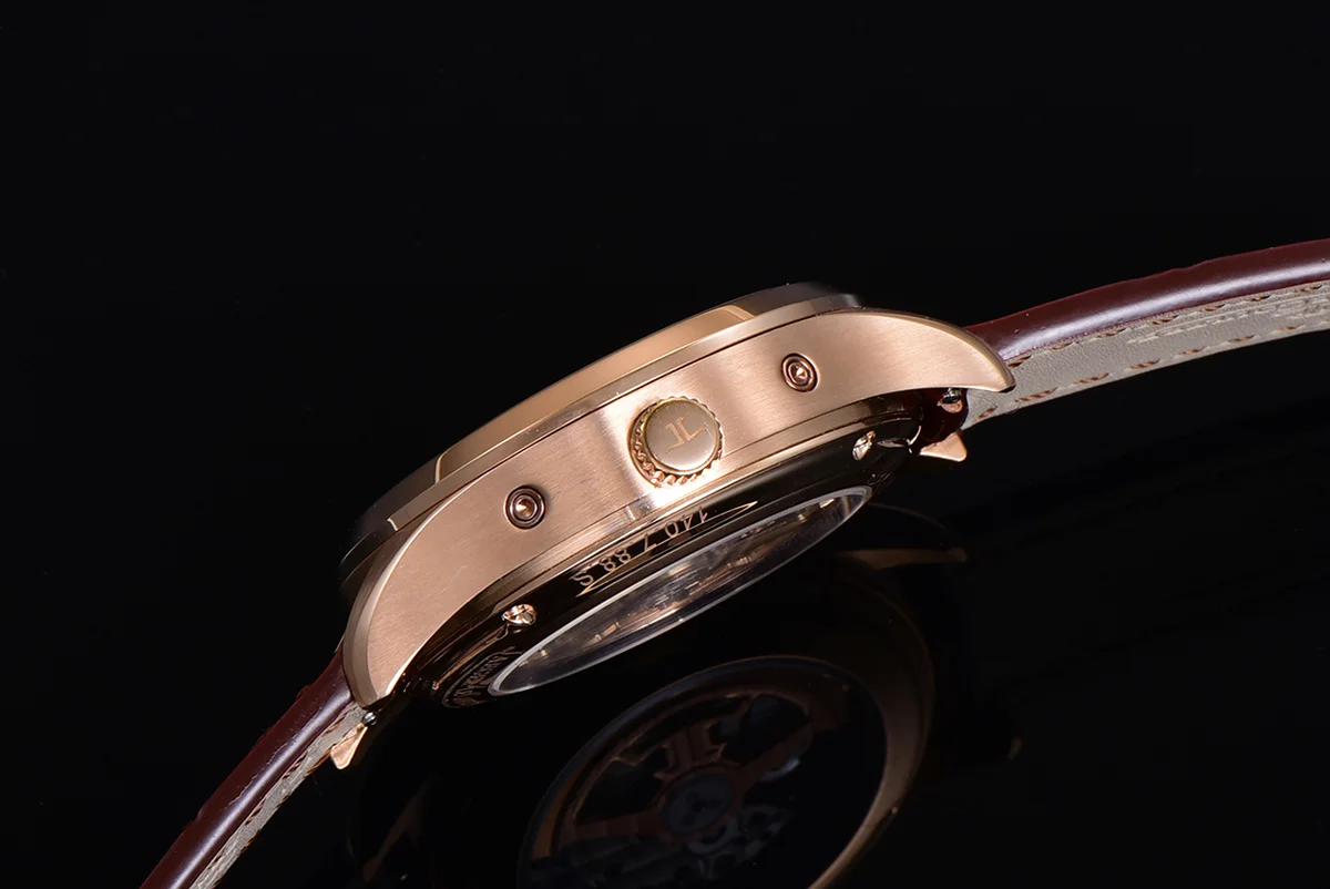 Master Calendar Silver Dial in Rose Gold on Brown Leather Strap
