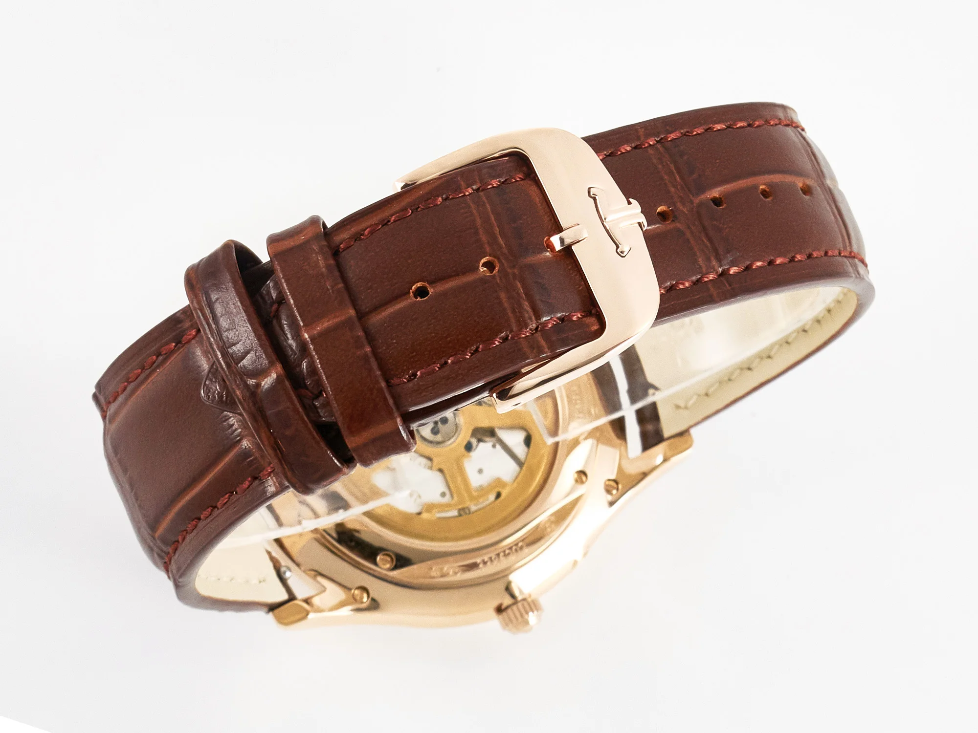 Master Ultra Thin Moon RG Z+F 1:1 Best Edition White Dial on Brown Leather Strap A925